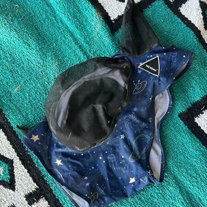 Blue Space-Themed Horse Fly Mask